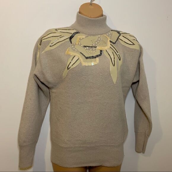 Vtg Lindsey Blake 80s Lambswool Angora Sweater M - Picture 1 of 7